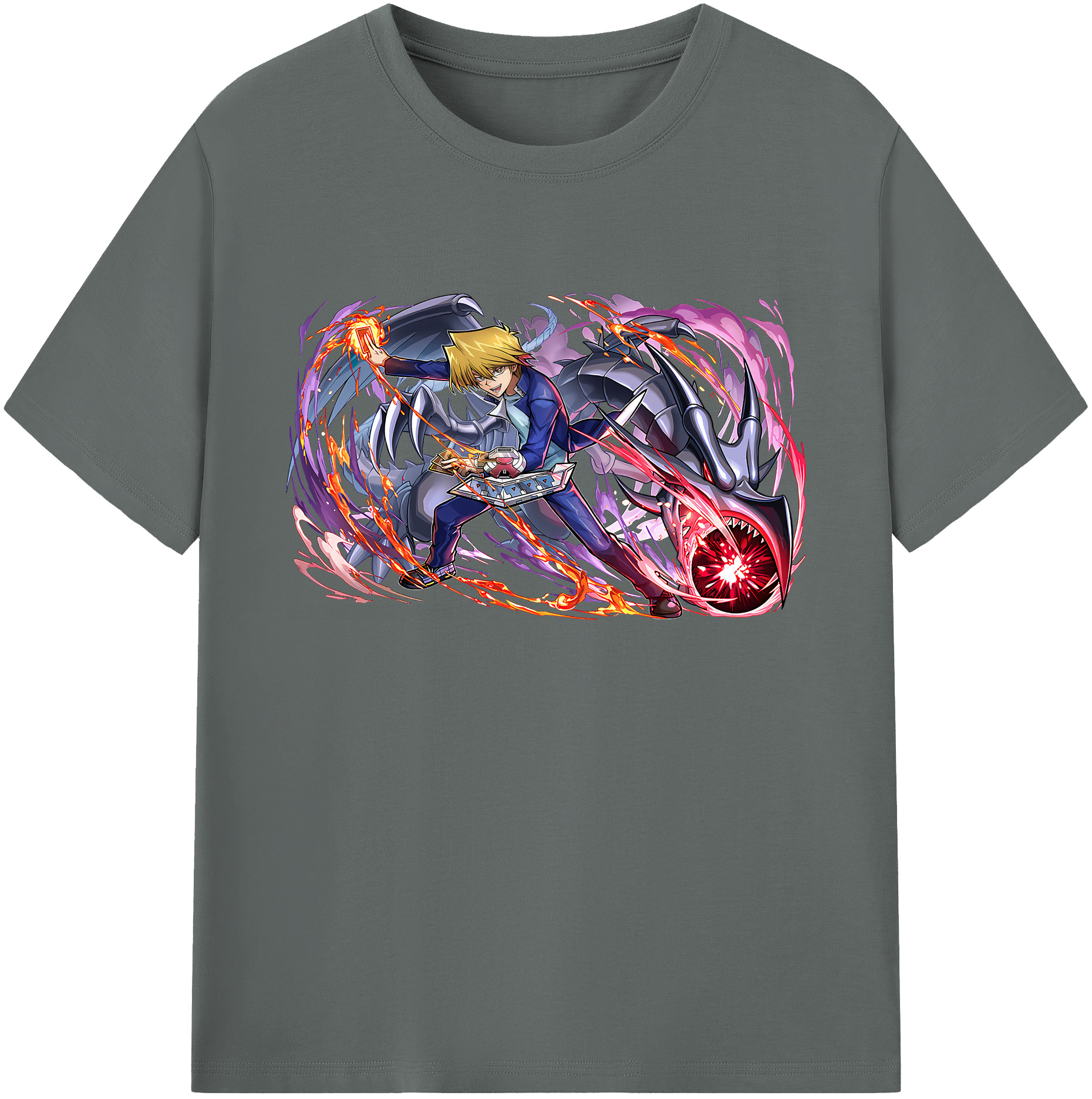 （画像用） 遊☆戯☆王 Yu-Gi-Oh! 綿100％ メンズ半袖Tシャツ｜肌触りやわらか＆通気性